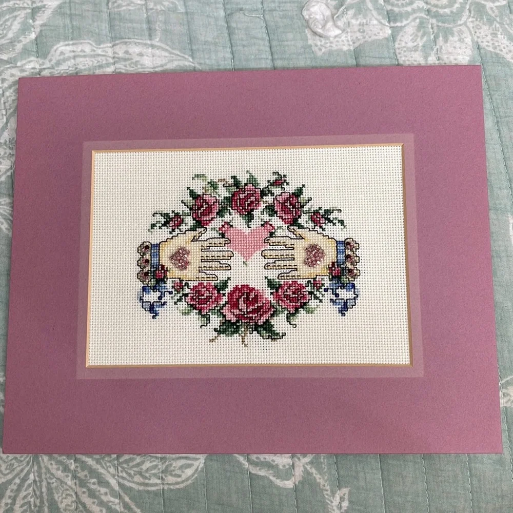 Wedding Love Vintage Cross Stitch